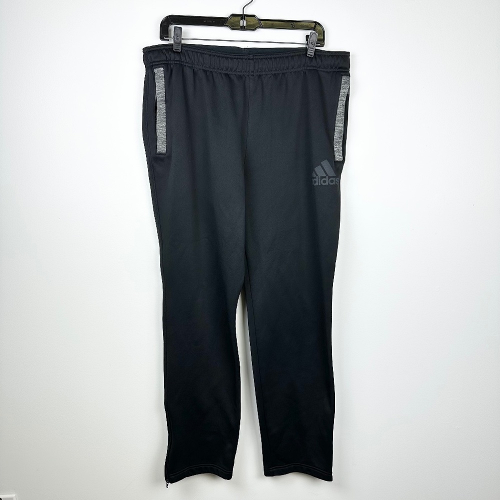 Adidas Team Issue Climawarm Fleece Lined Black Straight Leg Sweatpants XL